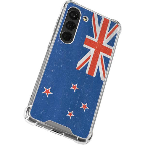 New Zealand Flag Distressed Galaxy S23 Clear Case